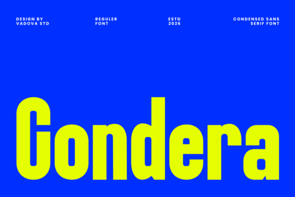 Condera: A Bold Sans Serif Font for Modern Editorial Design