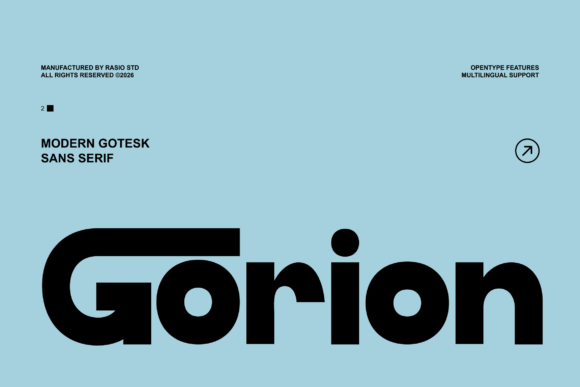 Gorion: The Modern Sans Serif Typeface for Digital Design
