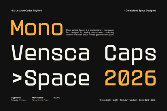 Mono Vensca Space: A Modern Typeface for Editorial Precision