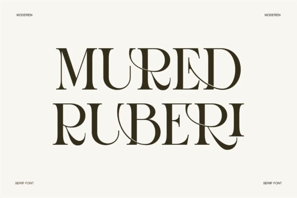 Mured Ruberi: The Premium Serif Font for Elevated Handmade Brands