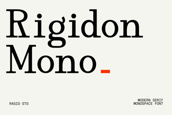 Rigidon Mono: A Modern Serif Monospace for Editorial Design