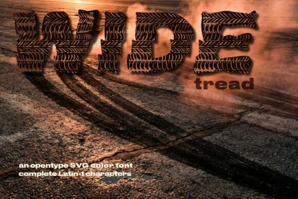 Wide Tread: A High-Octane Color Typeface for Bold Branding